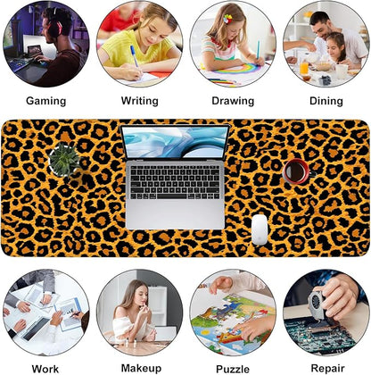 Leopard Print Mouse Pad – Large Extended Desk Mat 31.5 x 11.8 in– Bold Cheetah - Image 9
