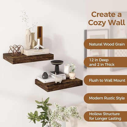 12 Inch Deep Floating Shelves, 16 x 12 Floating Shelf - Image 5