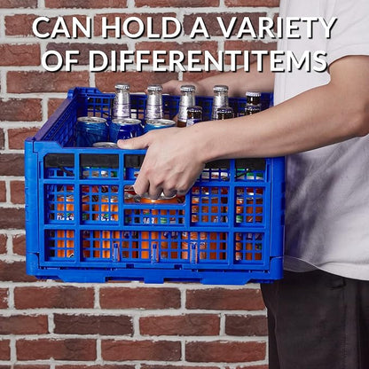 Collapsible Storage Crates, 52 Liter Heavy Duty Foldable Plastic Crates - Image 2