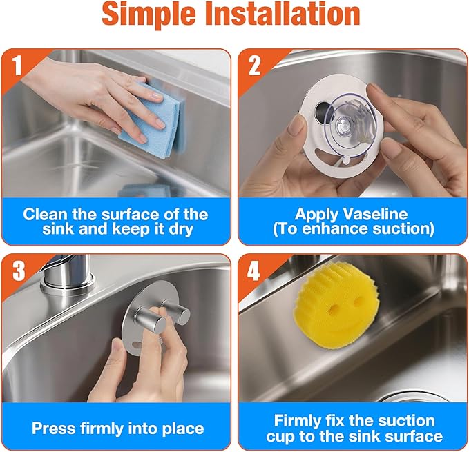 Smiley face sponge holder, kitchen Sink Caddy Organizer - Image 4