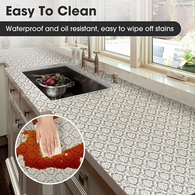 Drawer and Shelf Liner, Non-Slip Kitchen Cabinet Liners Non-Adhesive Thick - Image 4