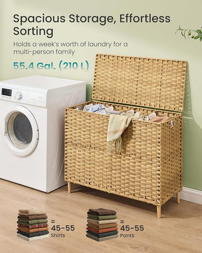 SONGMICS 4-Section Laundry Hamper - Image 3