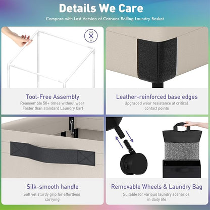 Caroeas Next-Gen 105L Matel Frame Laundry Basket - Image 5