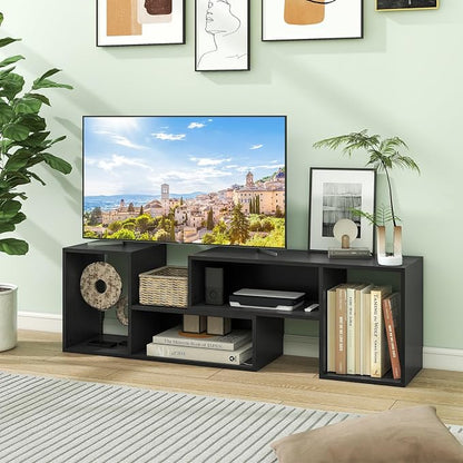 LDAILY L-Shaped TV Stand, TV Entertainment Center - Image 7