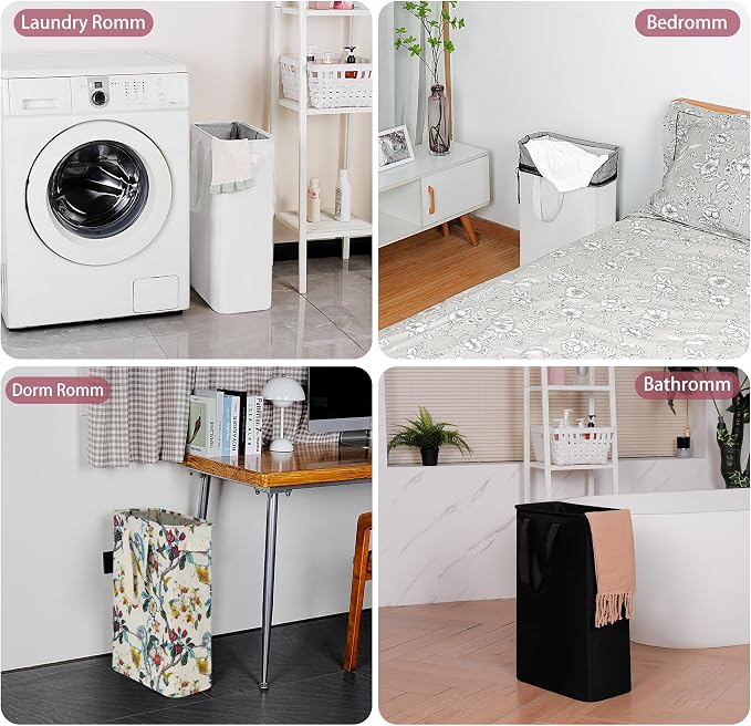 efluky Slim Laundry Basket, Narrow Laundry Hamper - Image 8