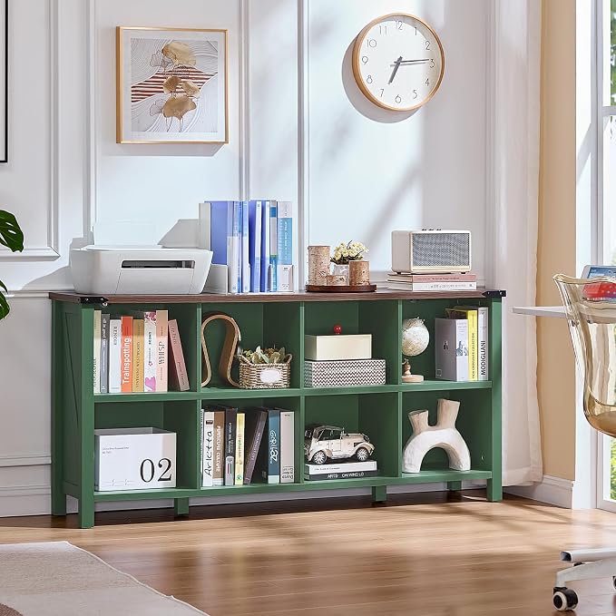 Joaxswe 8 Cube Storage Organizer, Farmhouse Green 62 Inch Wide Horizontal - Image 7