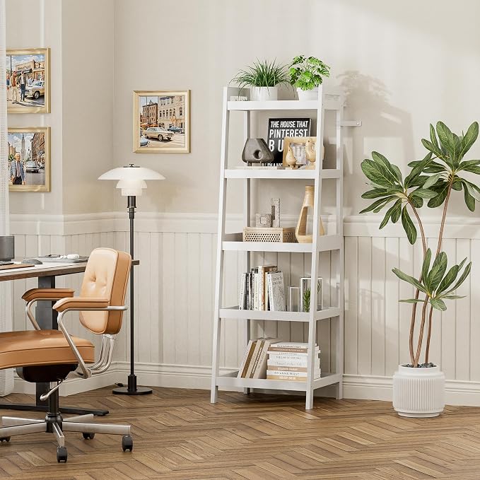 Bookshelf, 5 Tier Ladder Bookcase - Image 4