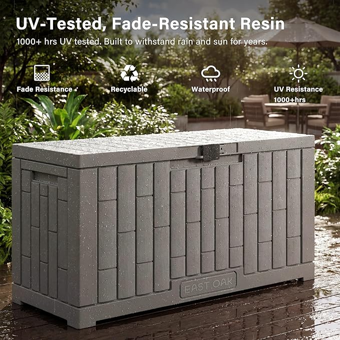 EAST OAK Outdoor Storage Box, 60 Gallon Deck Box Indoor and Outdoor Use - Image 3