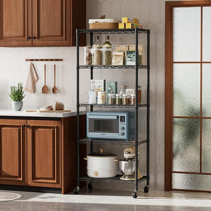 Golpart Shelves Storage Shelf Wire Closet Bathroom Organizers Metal Pantry | 5 - Image 2