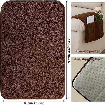 Armrest Cover, Recliner Chair Protector, Furniture Protector Slip, Side Storage - Image 7