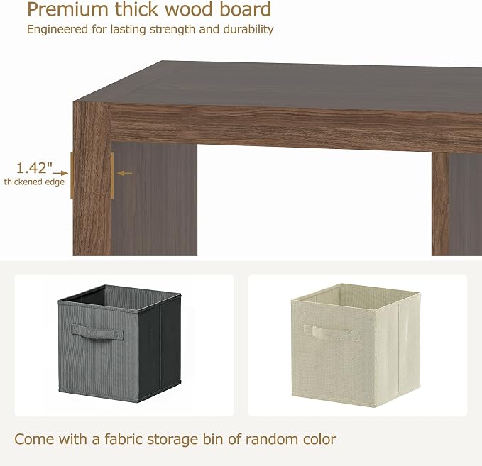 Bookshelf Cube Storage Organizer, 8-Cube Shelf Bookcase - Image 4