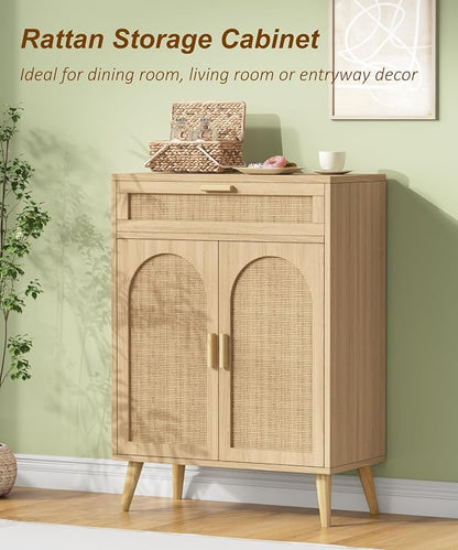 Keehusux Rattan Storage Cabinet - Image 8