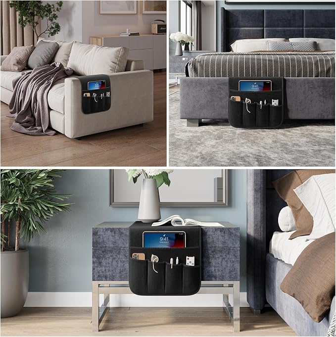 Armrest Organizer Non Slip Remote Control Holder Arm Chair Couch Caddy - Image 5
