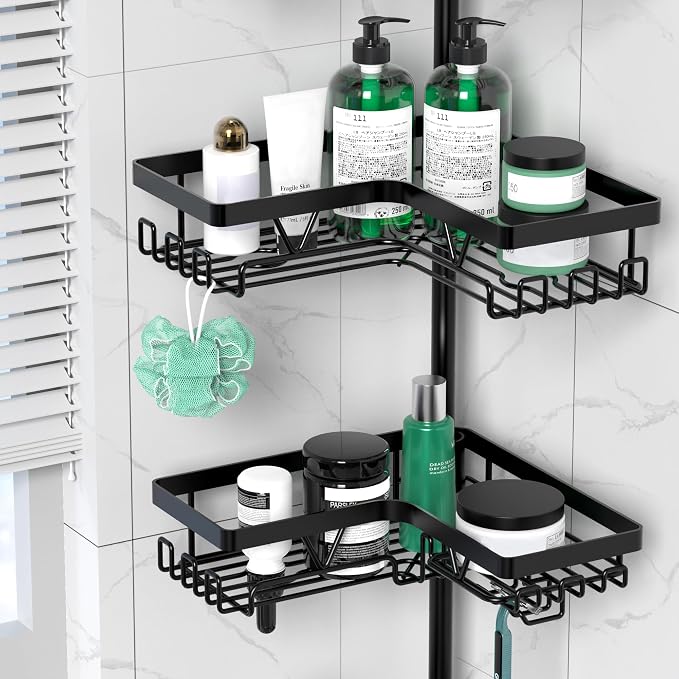 DAOYA Shower Caddy Tension Pole Corner - Image 4