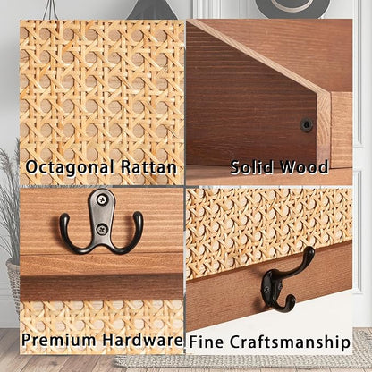 Coat Rack Wall Mount with Hooks & Shelf - Image 6