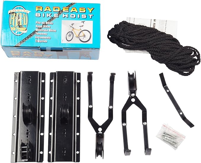 Bike Hanger - Overhead Hoist Pulley System - Secure Garage Ceiling Storage by - Image 2