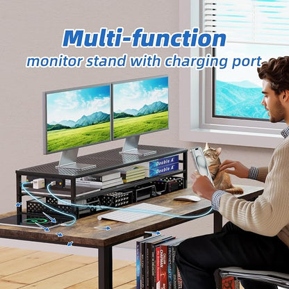 Simple Trending 2 Tier Metal Monitor Stand Riser - Image 6