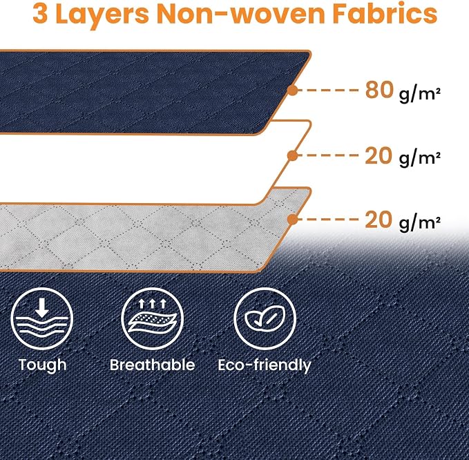 Fab totes 24 Gallons Clothes Storage, Foldable Thick Fabric Blanket Storage Bags - Image 6