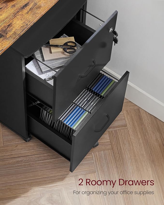 VASAGLE 2-Drawer File Cabinet, Locking Filing Cabinet - Image 5