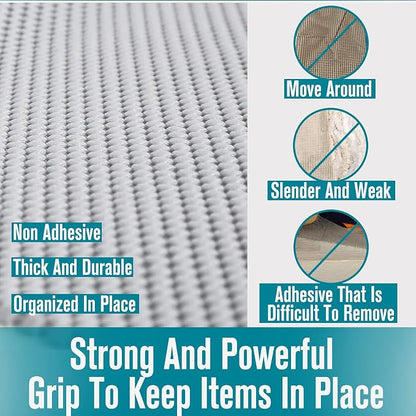 Shelf Liner, Non-Adhesive Roll Drawer Liners 12 Inches x 20 Feet, Non Slip Grip - Image 6
