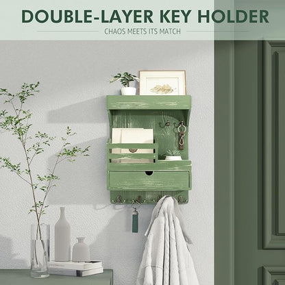 Rebee Vision Pine Wood Key Holder Wall Mount - Image 3