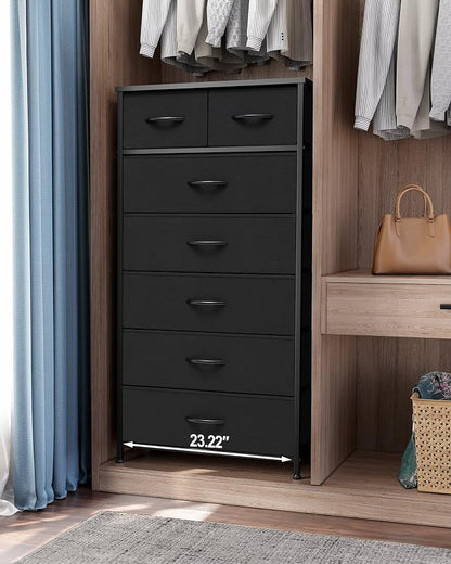 Fabric Dresser with 7 Drawers, Vertical Storage Tower - Image 2