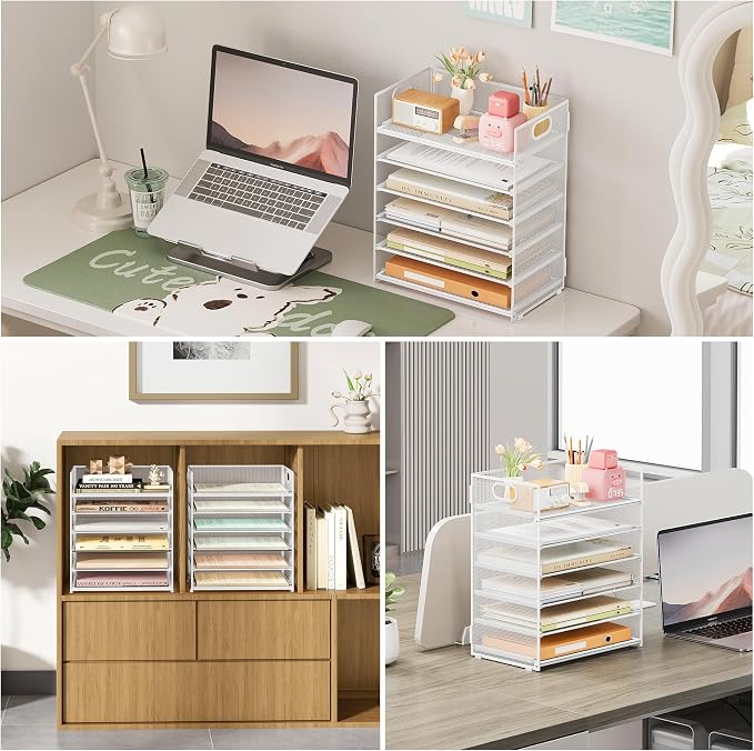Subekyu 6 Tier Paper Organizer for Desk - Image 4