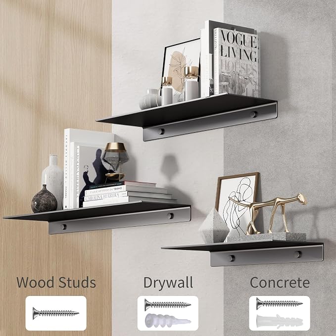 Danpoo 12 inch Metal Floating Shelves - Image 7