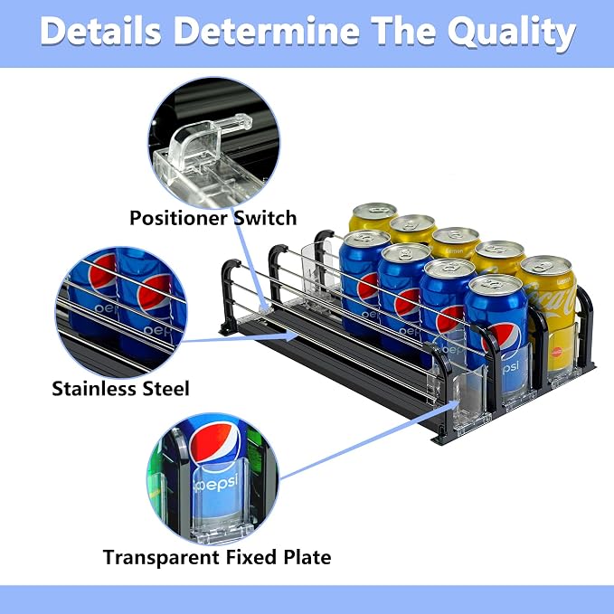 Drink Organizer for Fridge, Soda Can Dispenser for Fridge, Refrigerator Drink - Image 5