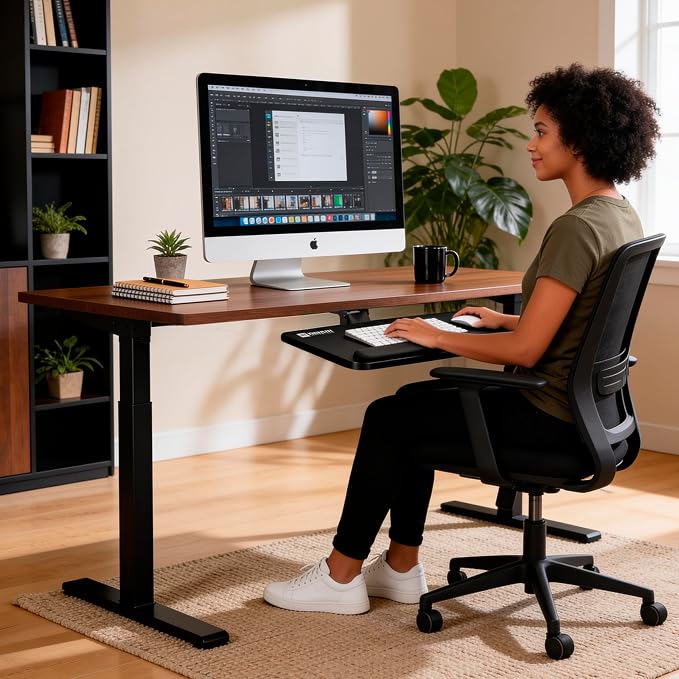 Mount-It! Under Desk Keyboard Tray, Slide-Out Keyboard Drawer - Image 9