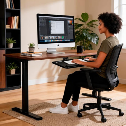 Mount-It! Under Desk Keyboard Tray, Slide-Out Keyboard Drawer - Image 9