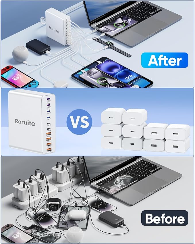 460W USB C Charger Block, 10-Port USB Charging Station GaN III PD Charger Type - Image 6