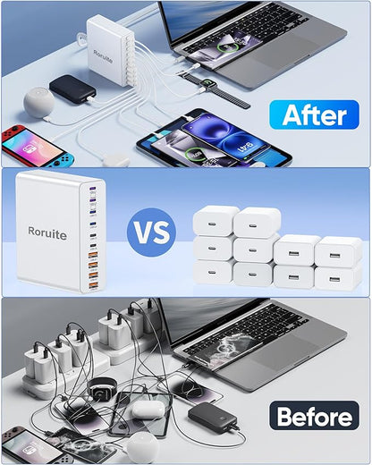 800W USB Charging Station, 120W PD GaN5 Super Fast USB C Charger Block-10 Port - Image 7
