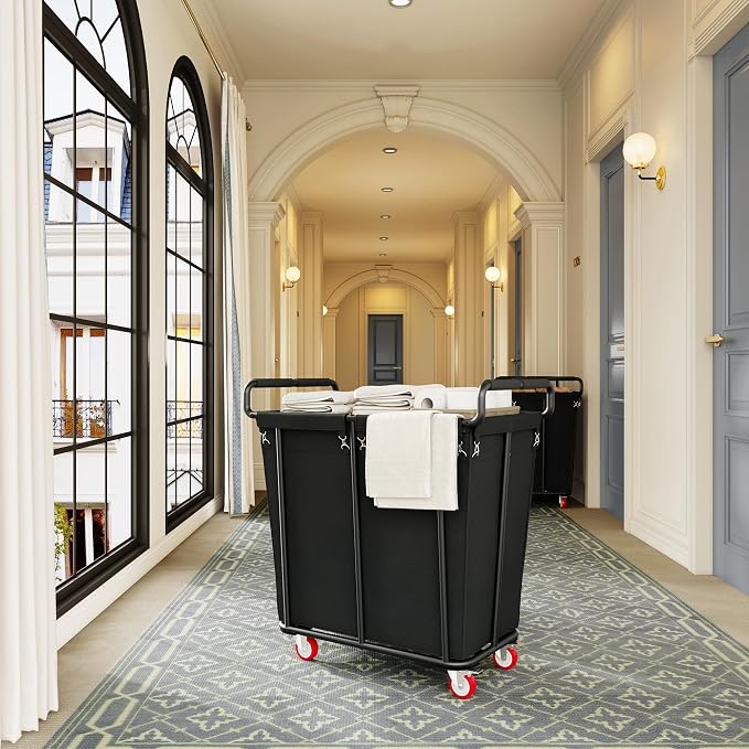 Large Laundry Hamper with Wheels, 360L Rolling Big Laundry Basket - Image 9