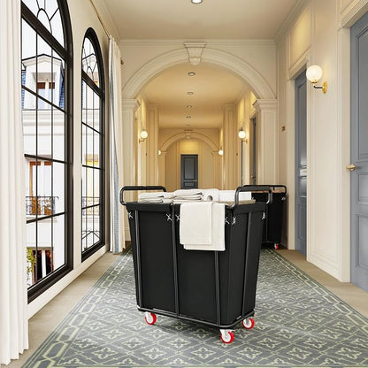 Large Laundry Hamper with Wheels, 360L Rolling Big Laundry Basket - Image 9