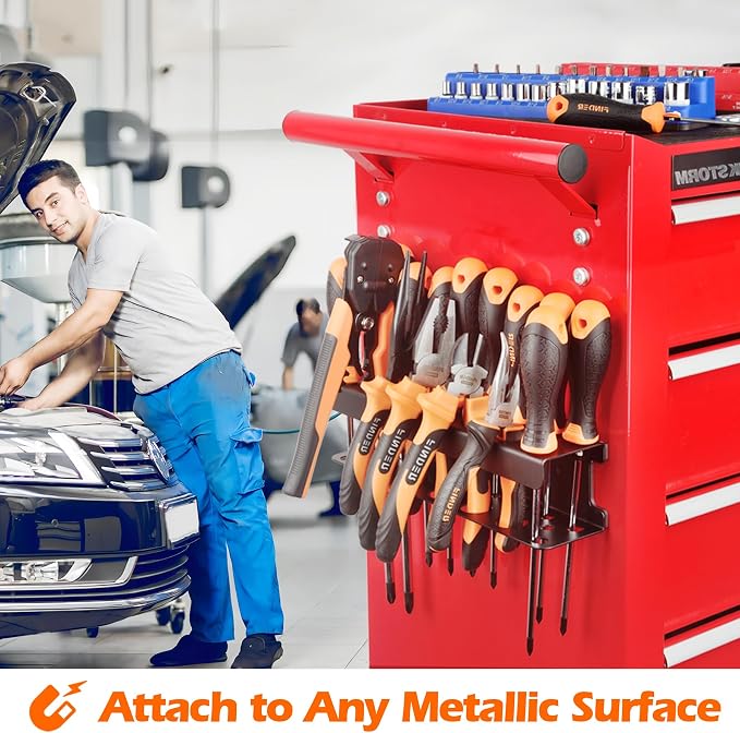 MUTUACTOR Screwdriver Organizer Rack Heavy Duty, Magnetic Mount Screwdriver - Image 2
