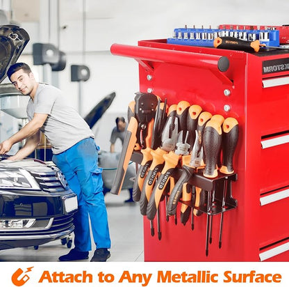 MUTUACTOR Screwdriver Organizer Rack Heavy Duty, Magnetic Mount Screwdriver - Image 2