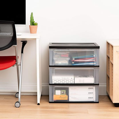 IRIS USA 3-Drawer Wide Storage Cart - Image 2