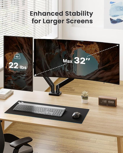 ErGear Dual Monitor Stand up to 32 inches Screen, Load-Bearing Max 22 lbs Each - Image 2