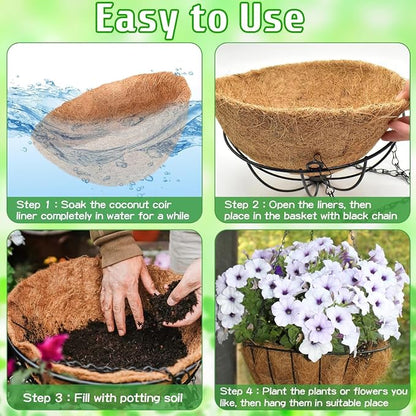 2 Pack 20 Inch Large Hanging Baskets - Image 4