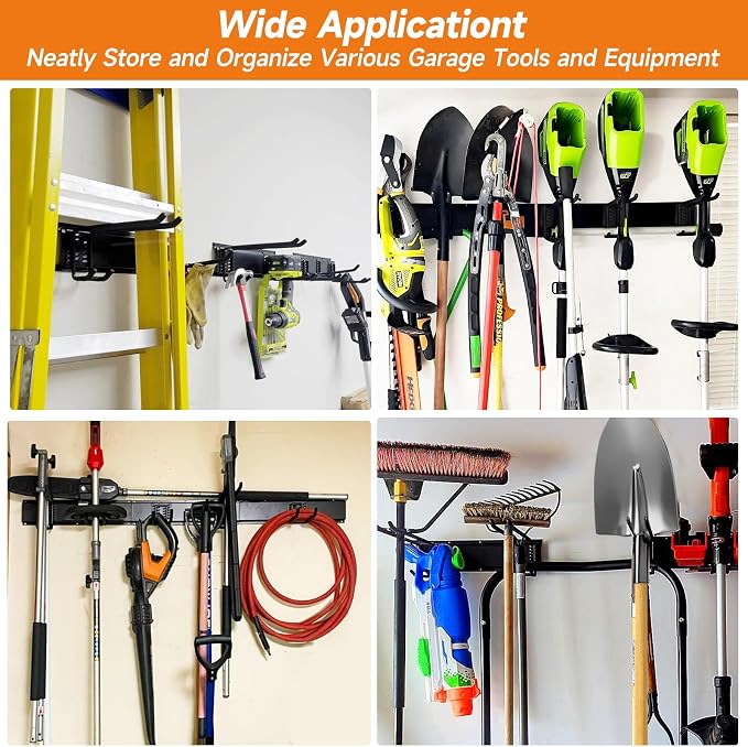 Garage Tool Organizer Wall Mount, Heavy Duty 48 Inches Garage Organization and - Image 9