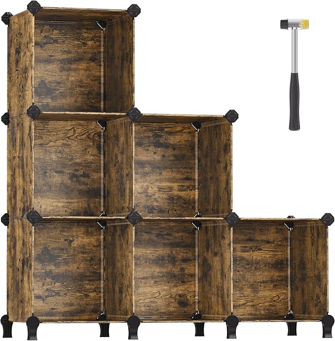 SONGMICS 6 Cube Storage Organizer, Modular Bookshelf, DIY Closet Organizers and by SONGMICSbySONGMICSHOME