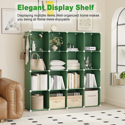 C&AHOME Cube Storage Organizer, 16-Cube Shelves Units, Plastic Storage Cubes - Image 4