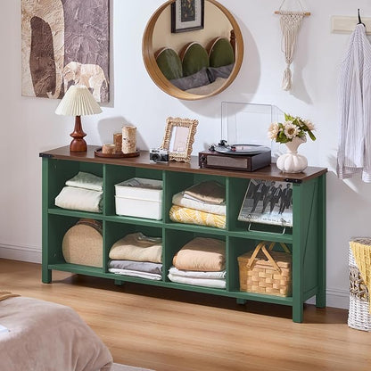 Joaxswe 8 Cube Storage Organizer, Farmhouse Green 62 Inch Wide Horizontal - Image 9