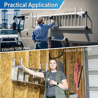Ladder Rack for Trailer, Side Mount Heavy Steel Ladder Rack - Image 2