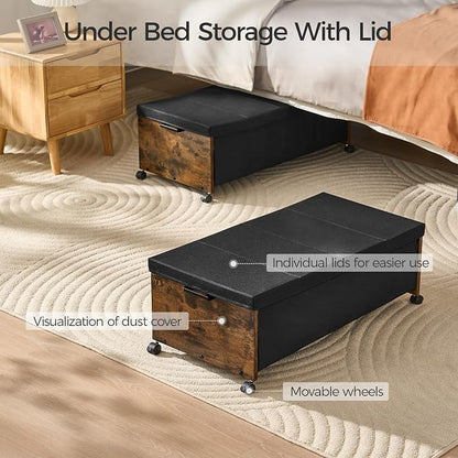 FOUCSSOMEI Under Bed Drawers on Wheels, XXXXL Size, UnderBed Storage - Image 3