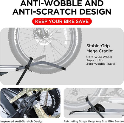 Aluminum Hitch Mounted Bike Carrier 200 LBS Capacity - Image 4