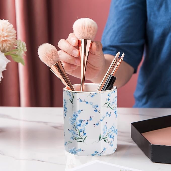 Pencil Holder for Desk Organizer, Ceramic Writing Utensil Storage Organizer - Image 3