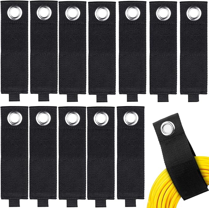 Zkptops 12Pcs Extension Cord Holder Organizer Heavy Duty Storage Straps Large by ZKPTOPS
