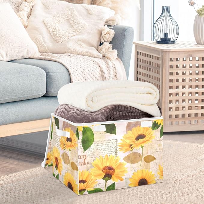 Yellow Sunflower Storage Bins - Image 5